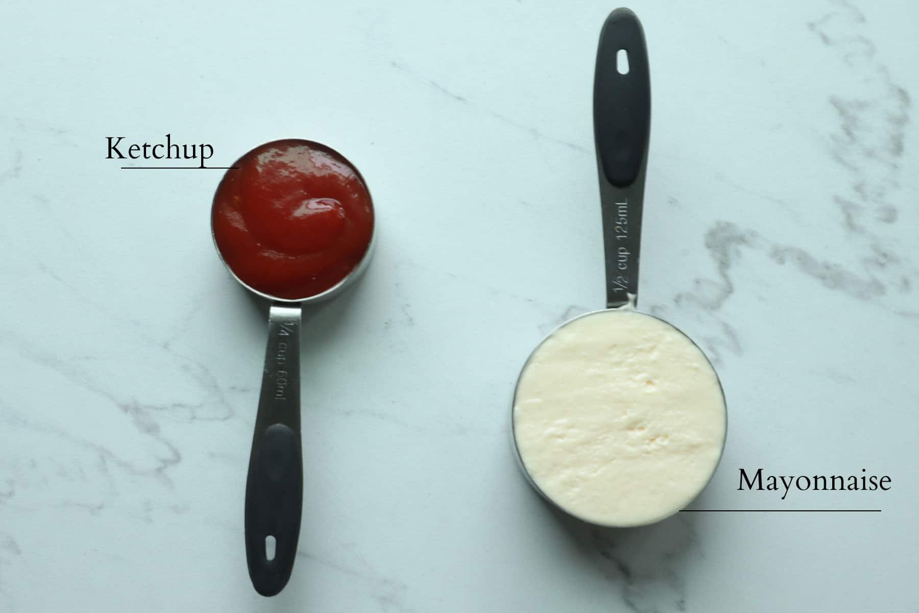 ingredients needed to make mayo ketchup.