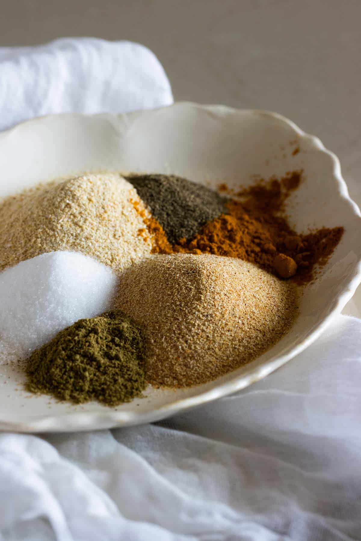 adobo seasoning in a plate.