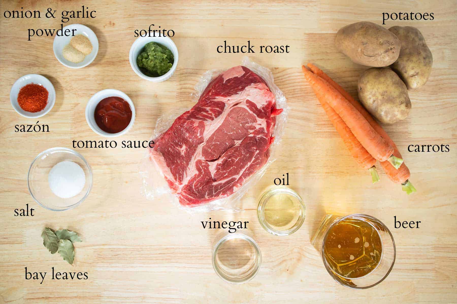 ingredients needed to make puerto rican beef stew.