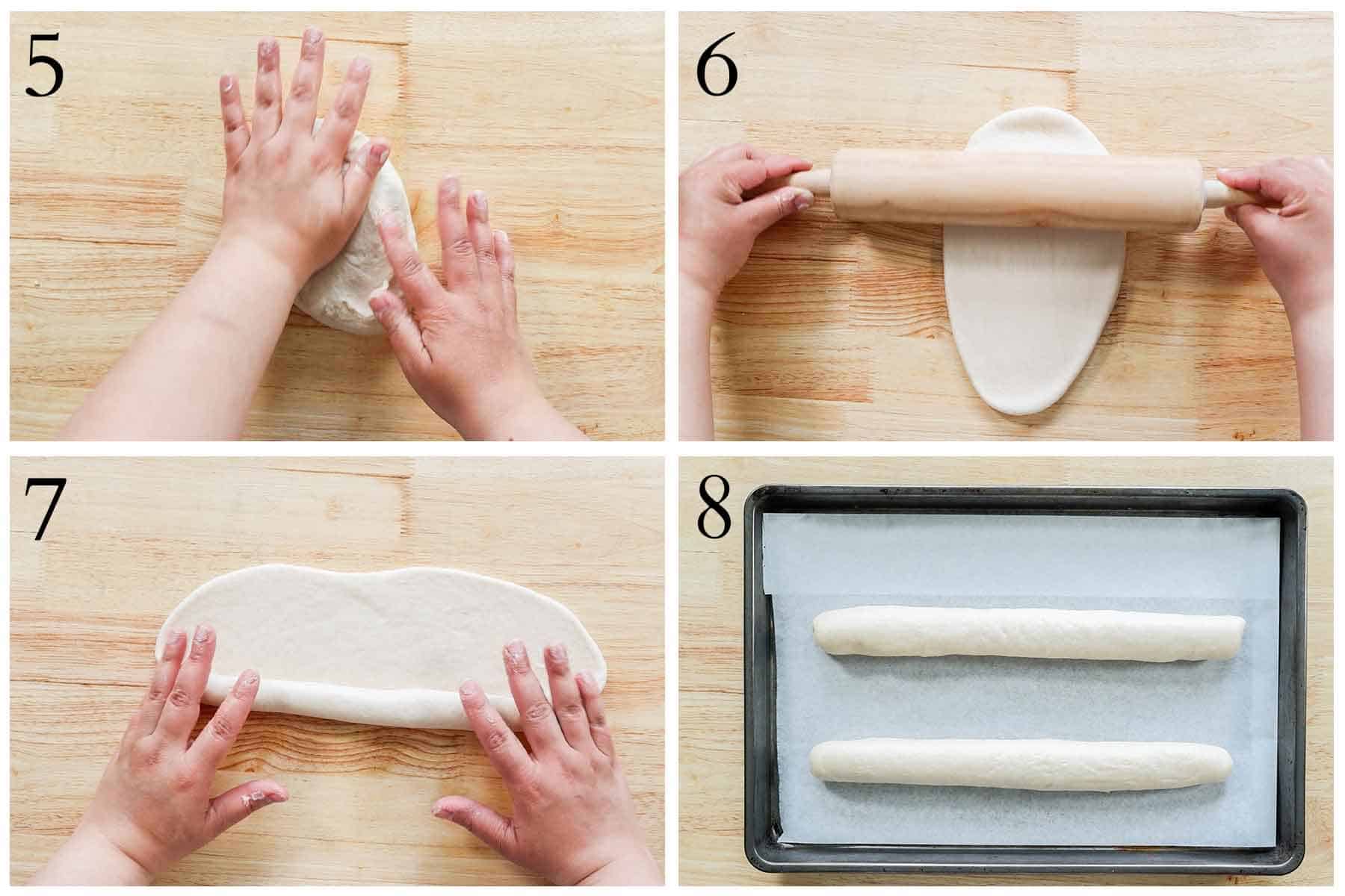 steps 5-8 on how to make pan sobao.