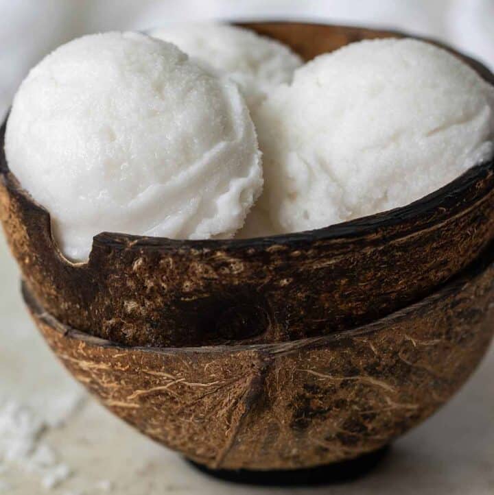 Easy Coconut Sorbet (without machine) Food Metamorphosis