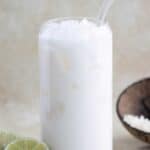 a cup of a puerto rican limonada de coco.