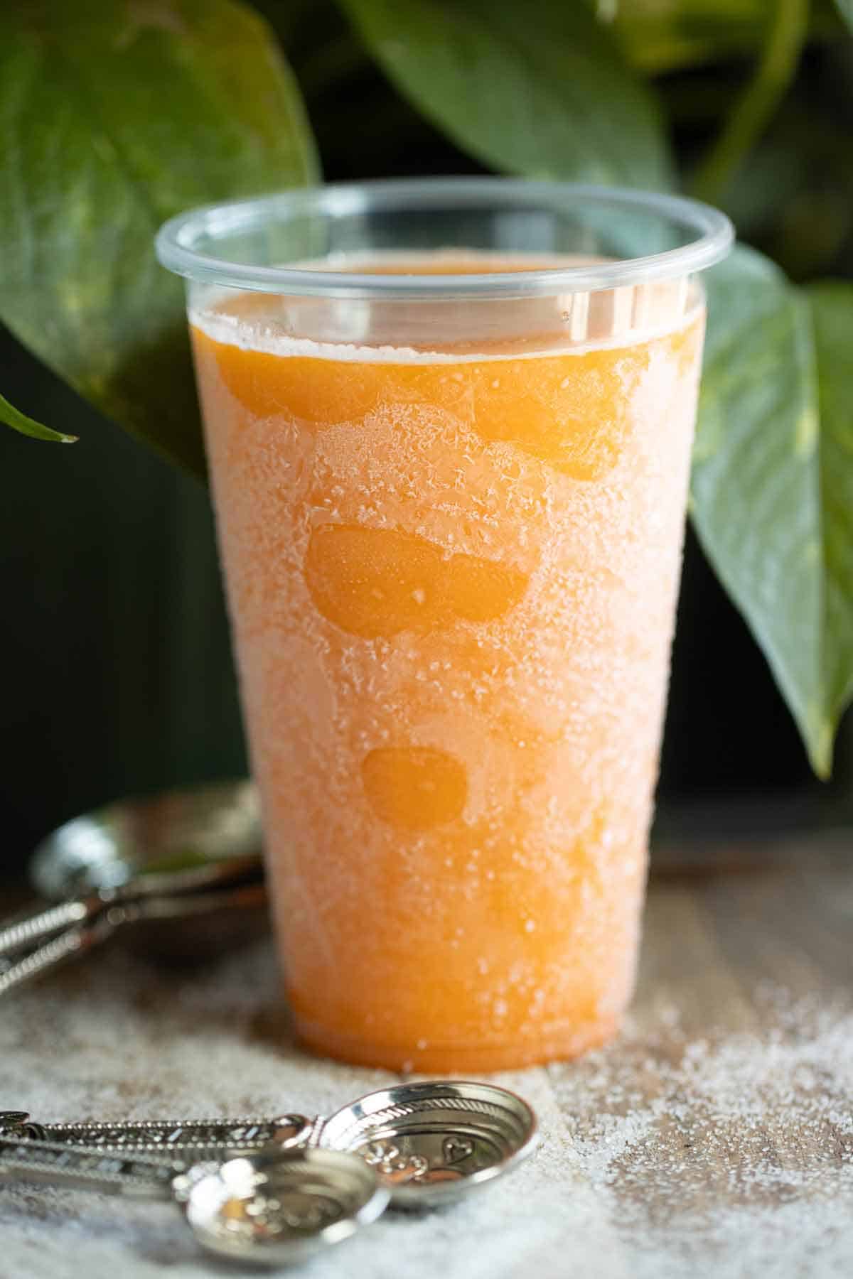 A Puerto Rican limber de mantecado or ice cream flavor frozen cup.