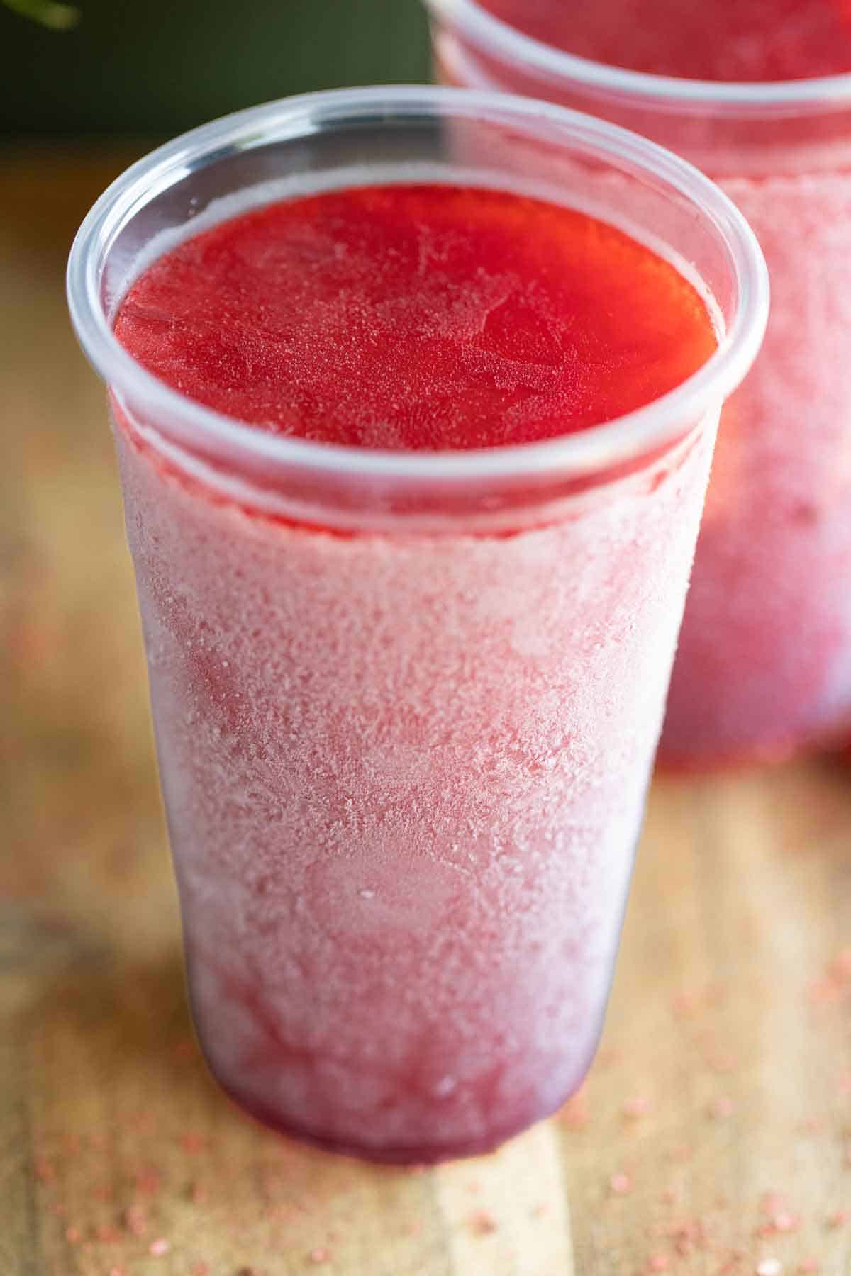 2 cups of a strawberry flavor limber.